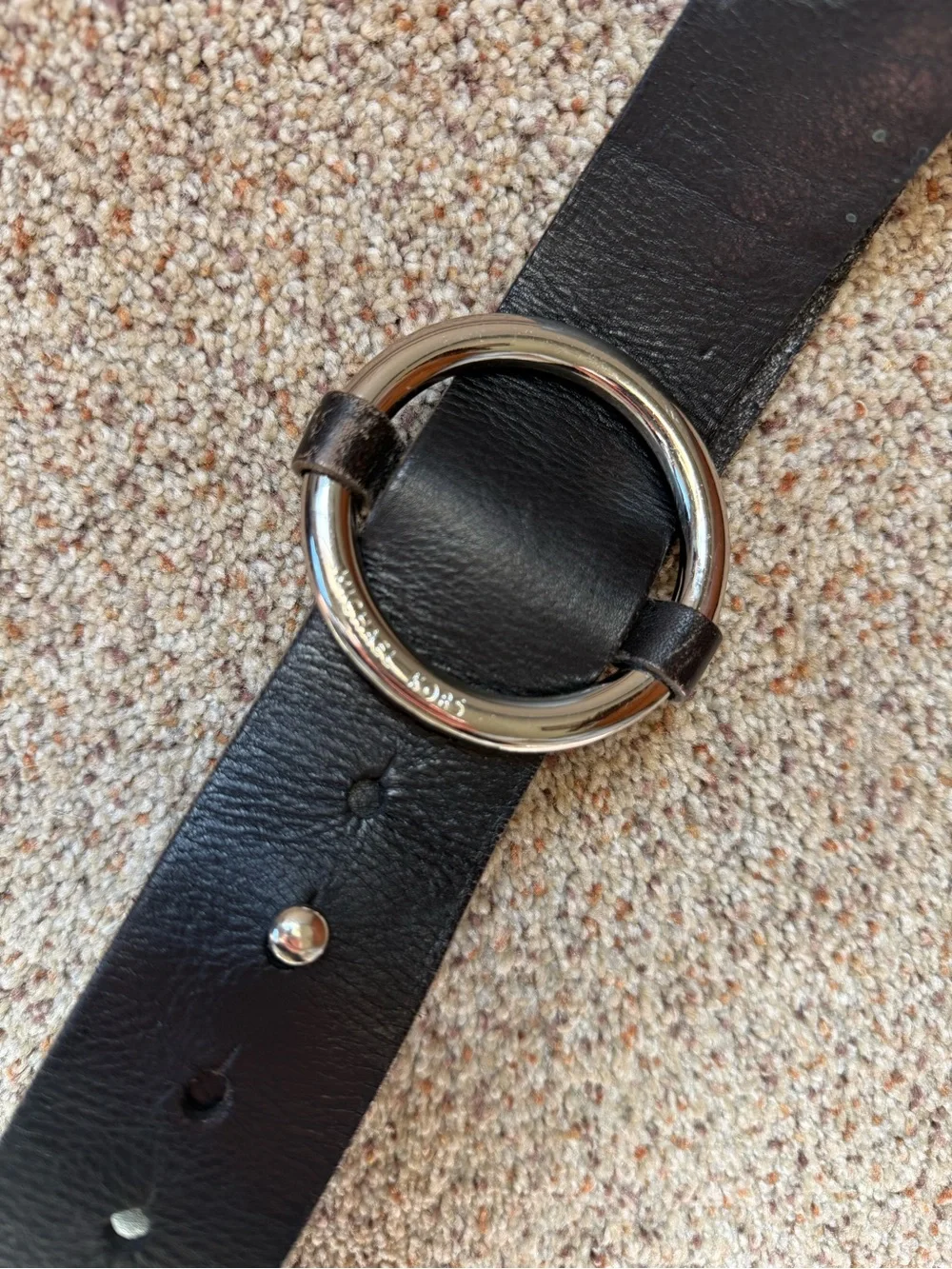 Michael Kors Black Leather Belt-Size L - Picture 2 of 3